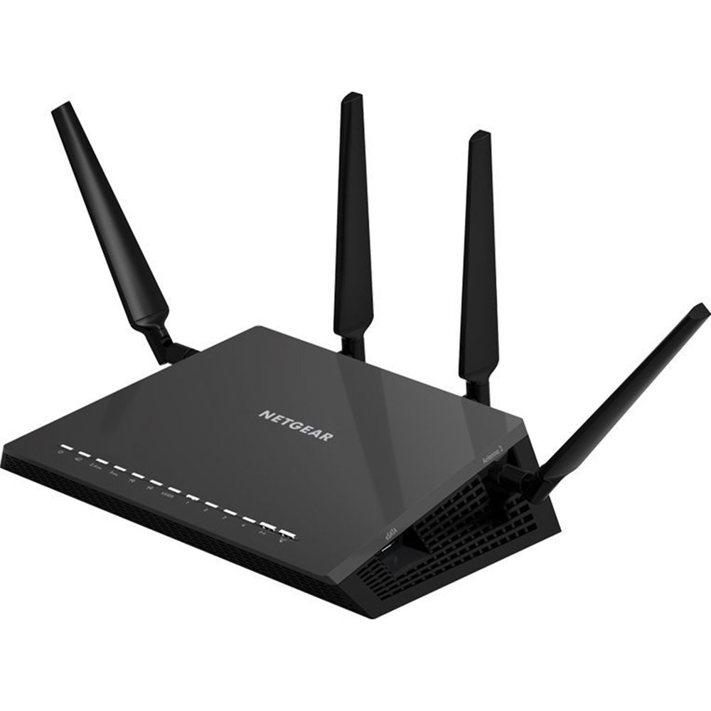 NETGEAR Nighthawk X4S Smart WiFi Router (R7800) - AC2600 Wireless Speed (up to 2600 Mbps) | Up to 2500 sq ft Coverage & 45 Devices | 4 x 1G Ethernet, 2 x 3.0 USB, and 1 x eSATA ports