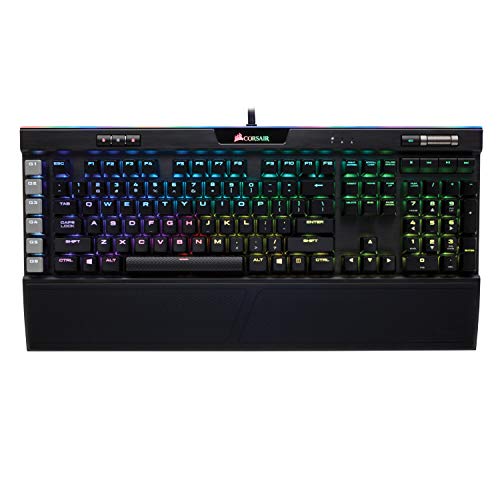 Corsair K95 RGB Platinum Mechanical Gaming Keyboard - 6x Programmable Macro Keys - USB Passthrough & Media Controls - Fastest Cherry MX Speed - RGB LED Backlit - Black Finish