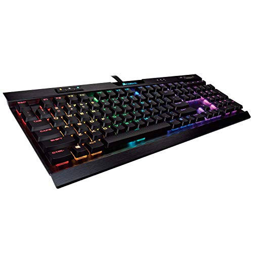 Corsair K70 RGB MK.2 Low Profile Mechanical Gaming Keyboard - Linear & Quiet, Backlit RGB LED, Cherry MX Low Profile Red