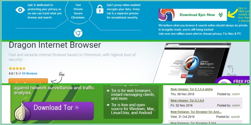 private and anonymous browsers